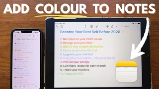 Hidden Apple Notes Trick COLOUR TEXT for iPhone iPad