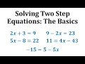 Solving Two Step Equations The Basics
