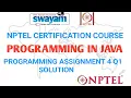 Programming in Java Week 4 Programming Assignment Q1 NPTEL Jan 2021