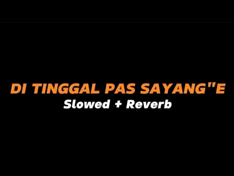 Download MP3 DI TINGGAL PAS SAYANG SAYANGE  -  Slowed + Reverb (Full Lirik)