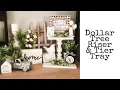 Simple Dollar Tree Riser Tier Tray Farmhouse DIY Home Decor