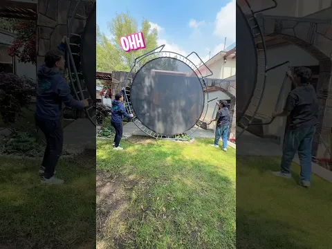 Así subí mi trampolín al techo😰😭😵‍💫😪