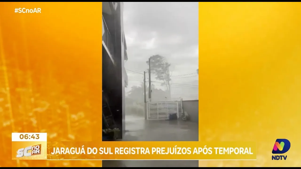 Temporal causa prejuízos e queda de energia em Jaraguá do Sul