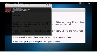 How to compile and run Java program on Linux OS