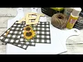 Sunflower Kitchen Decor DIY Using Napkins Just 1 Easy Craft