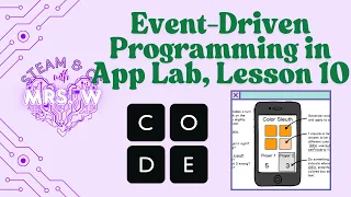 Code org Event Driven Programming in App Lab Lesson 10