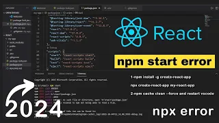 npx create-react-app not working error in Visual Studio Code React JS SOLVED by using 2 ways