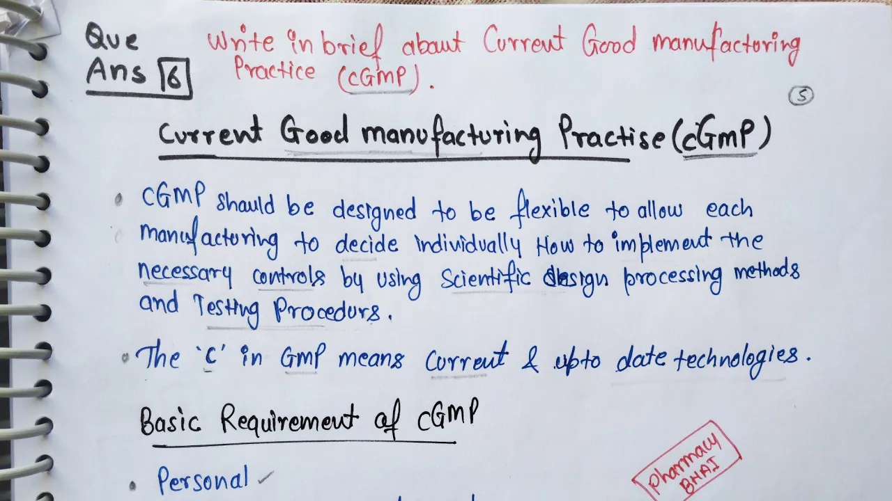 cGMP || Pharmaceutics || D.Pharma 1st #pharmacotherapeutics #cgmp #currentgoodmanufacturingpractise