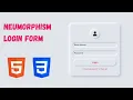 Create a Stunning Neumorphism Login Form with HTML CSS Modern UI Design Tutorial