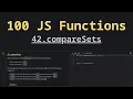 42 compareSets Solving 100 JS Functions