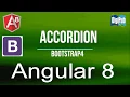 How to use Bootstrap 4 Accordion in Angular 8