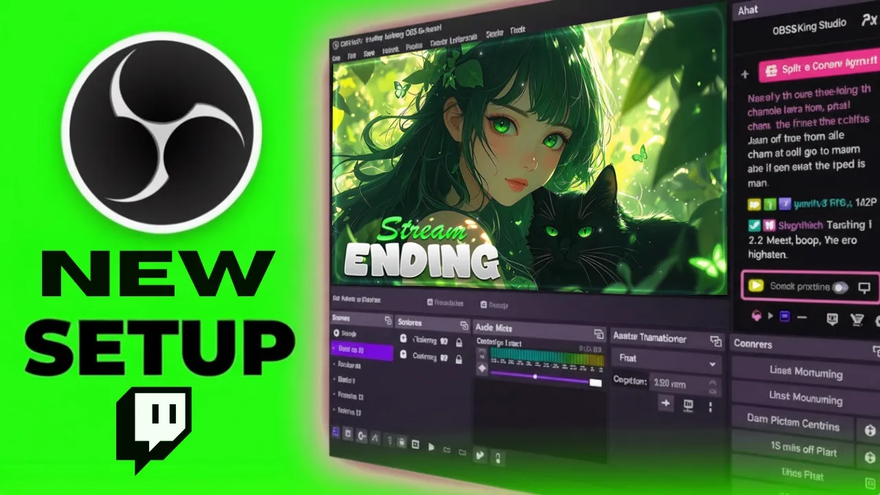 Animated Green Anime & Black Cat Stream Package - full walkthrough