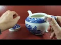 Burgess Leigh Burleigh Ware Willow Blue and White China Teapot