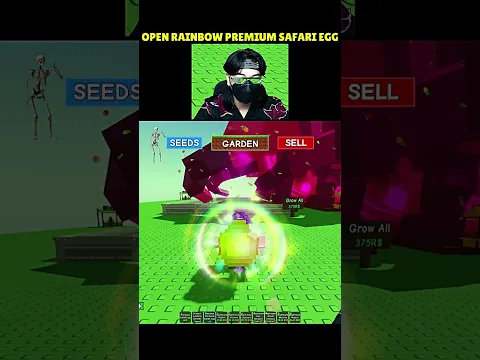 Open Rainbow Premium Safari Egg at Grow a Garden #roblox #growagarden