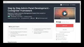 Udemy Course - Step by Step Admin Panel Development In CodeIgniter Framework Inventory System