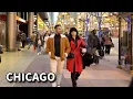 Chicago Getting Ready For The Holidays Walk on Thursday November 14 2024 4K City Sounds