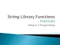 102 - String Library Functions Practically String in C Programming