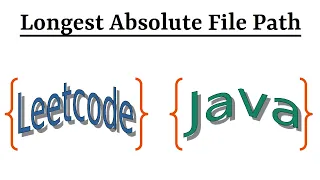 Leetcode Question 388 Longest Absolute File Path in Java