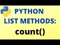 Python count List Method TUTORIAL