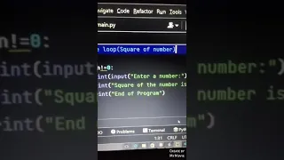 while loop square of numbers in Python