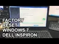 How to Restore Reset a Dell Inspiron to Factory Settings Windows 7