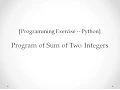 Programming Exercise -