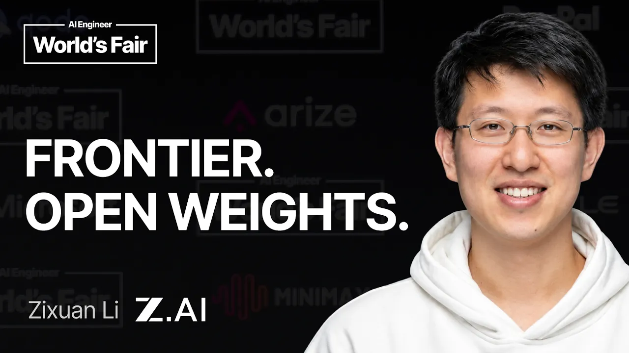 GLM-5.2: Open Weights, Near-Frontier Intelligence — Zixuan Li, Z.ai: video thumbnail