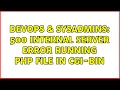DevOps SysAdmins 500 internal server error running php file in cgi-bin