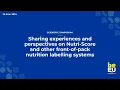 Lagu EU2024BE | Sharing experiences and perspectives on front-of-pack nutrition labelling systems
