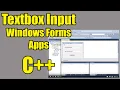 Textbox Input in Windows Forms Applications - C