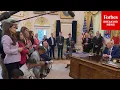 Trump Attacks Kaitlan Collins Right To Her Face She s A Young Beautiful Woman And Never Smiles