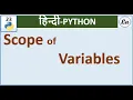 Python Scope of Variables Hindi
