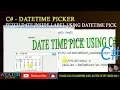 Date Time picker using c how to pick date from date time in c c tutorial
