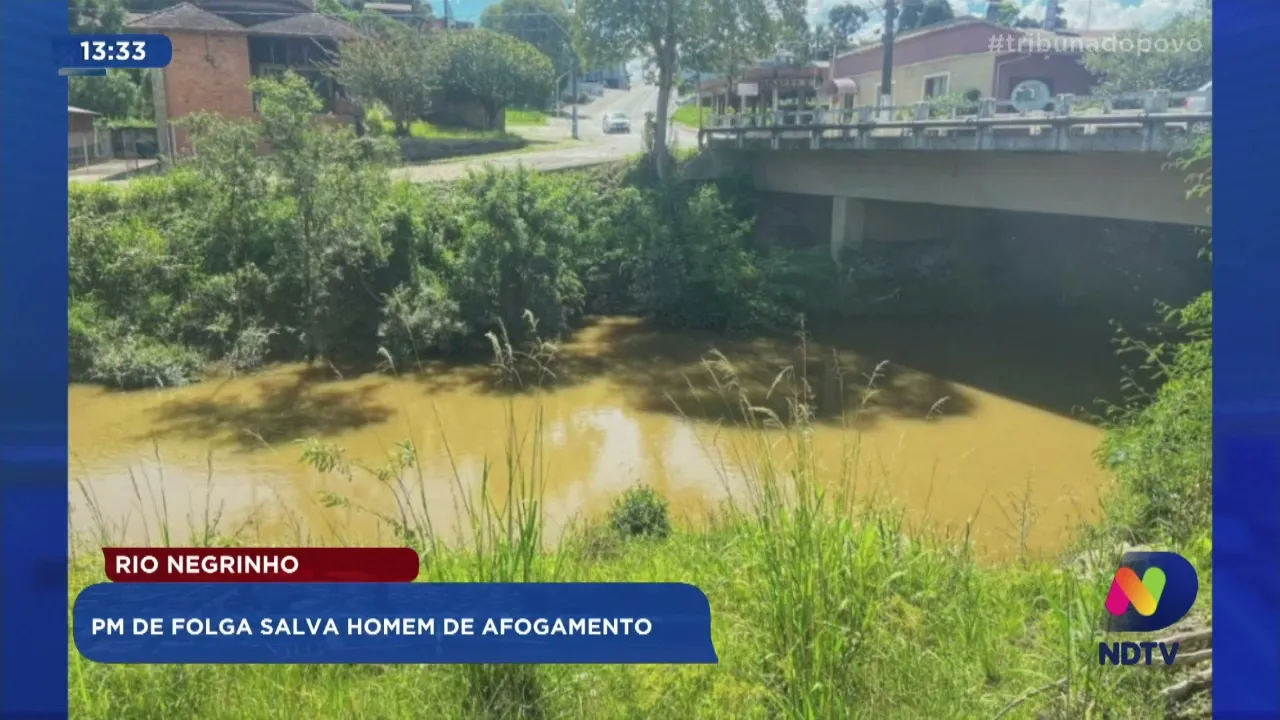 Rio Negrinho: PM de folga salva homem de afogamento