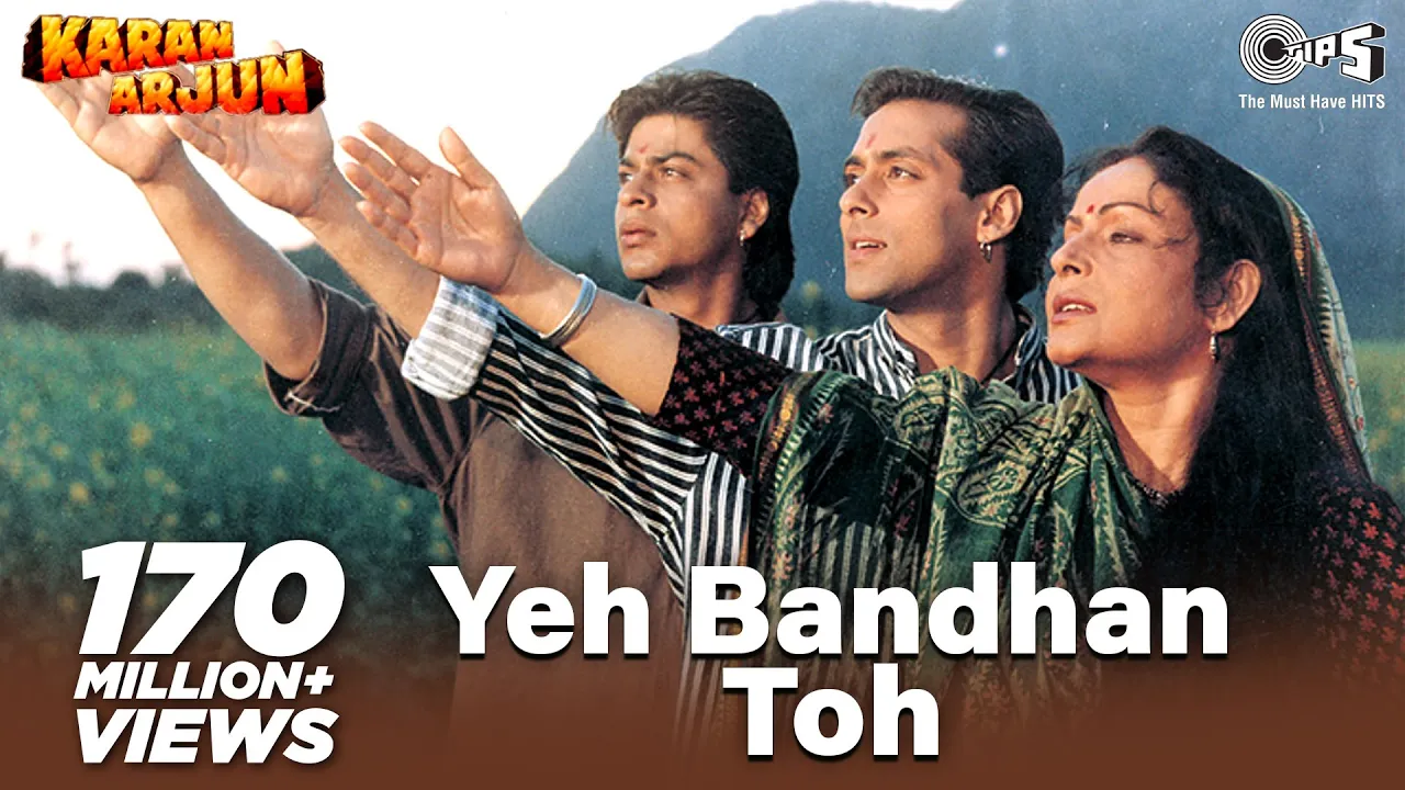 Yeh Bandhan Toh | Karan Arjun | Shahrukh Khan, Salman Khan | Kumar Sanu, Udit Narayan | Alka Yagnik