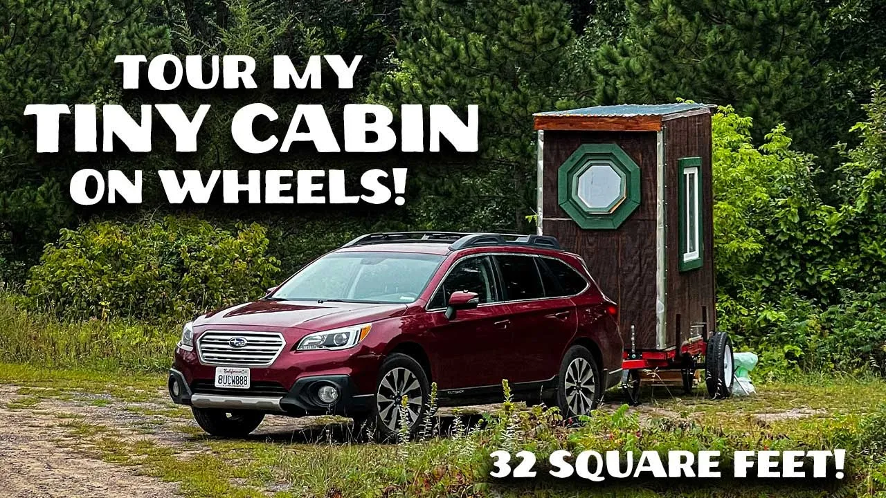 TOUR MY TINY CABIN ON WHEELS! | Only 32 Square Feet