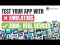 App Testing in REAL Devices BrowserStack Tutorial All Features Explained