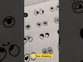 Eye drawing different cartoon eyes