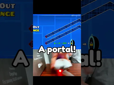 Barts Out Math Equation Locked Portal Challenge in Geometry Dash! #shorts