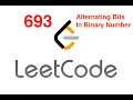 LeetCode 693 Binary Number with Alternating Bits