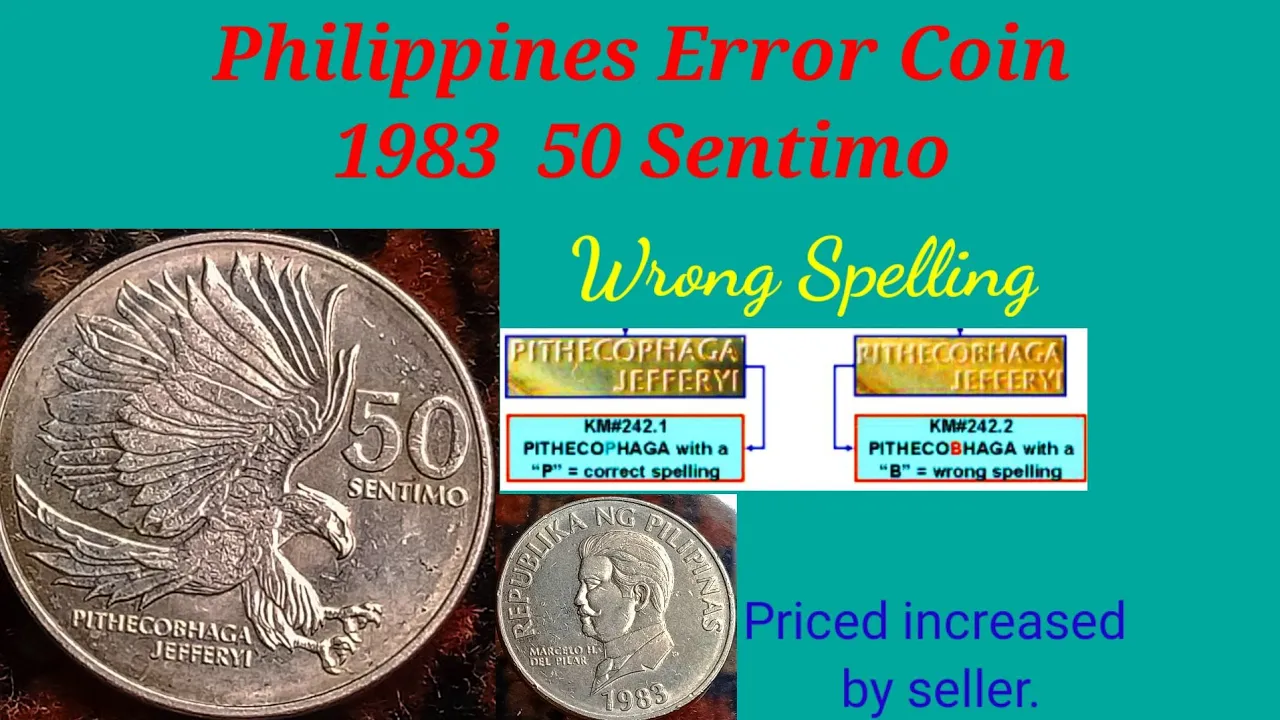 Found a major error,  wrong spelling 1983  50 cents.