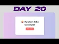 Random Joke Generator with API JavaScript Project Day 20