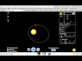 Elliptical orbit in PHET simulation