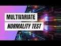 Multivariate Normality test using SPSS