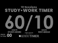 Download Lagu DARK Mode, Pomodoro 60/10 Study Timer, 10 Sets, 60 Minute Study Timer, Gentle Alarm, No Music