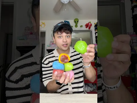 Testing Viral Crunchy Squishies! 🍏🎈  #crunchy #asmr #squishy