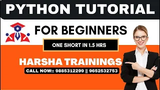 Python Basics Python Tutorial For Beginners Learn Python Programming Harsha trainings