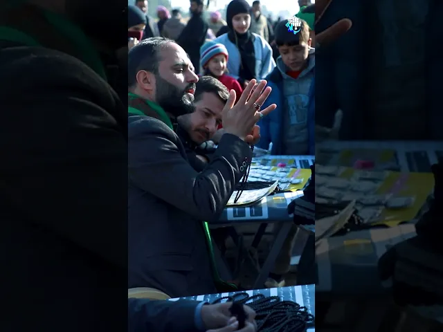 ⁣على درب الزائرين… محطة قرآنيّة تنير طريق القاصدين إلى الكاظمية