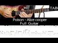 POISON - Alice Cooper (John McCurry): FULL guitar cover + TAB
