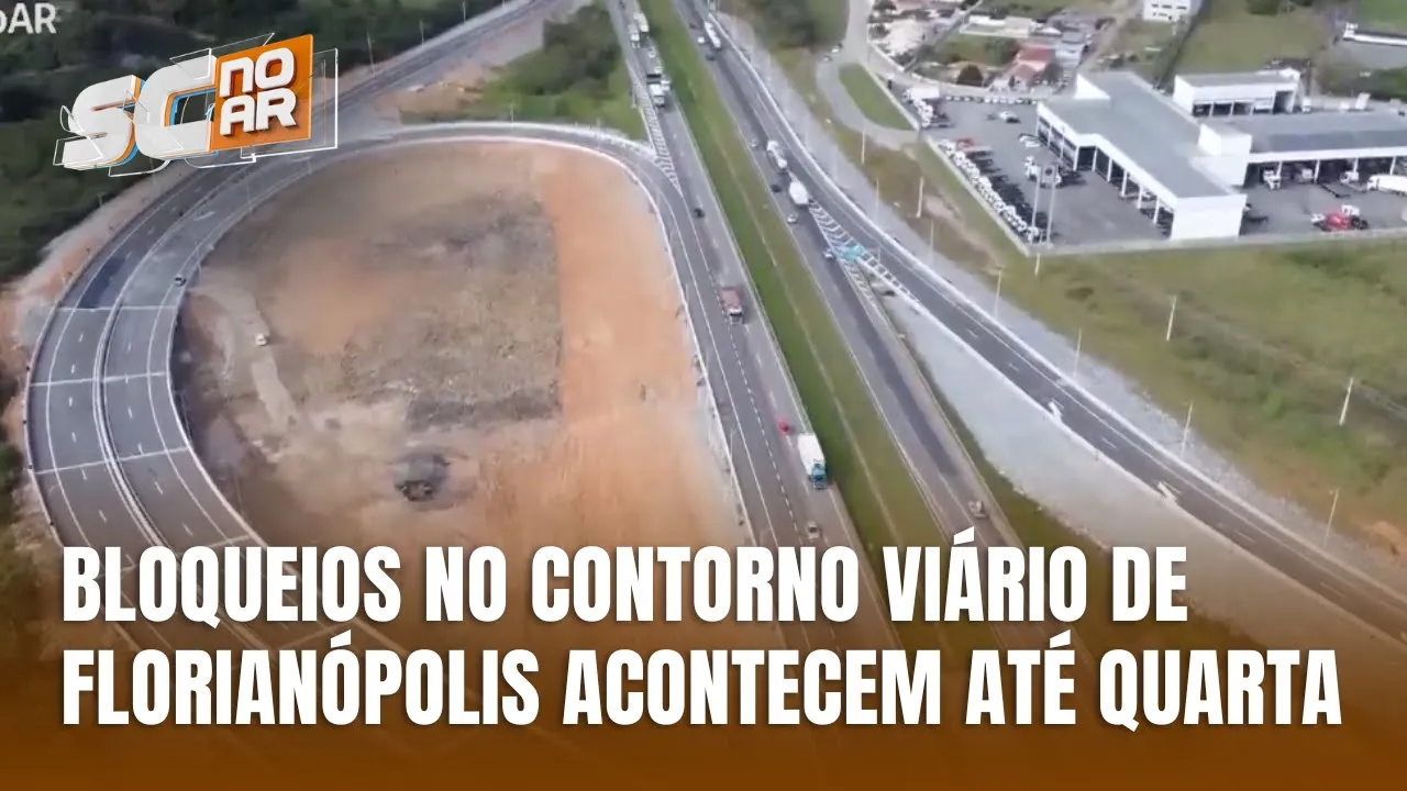 Contorno Viário de Florianópolis tem novos bloqueios para obras